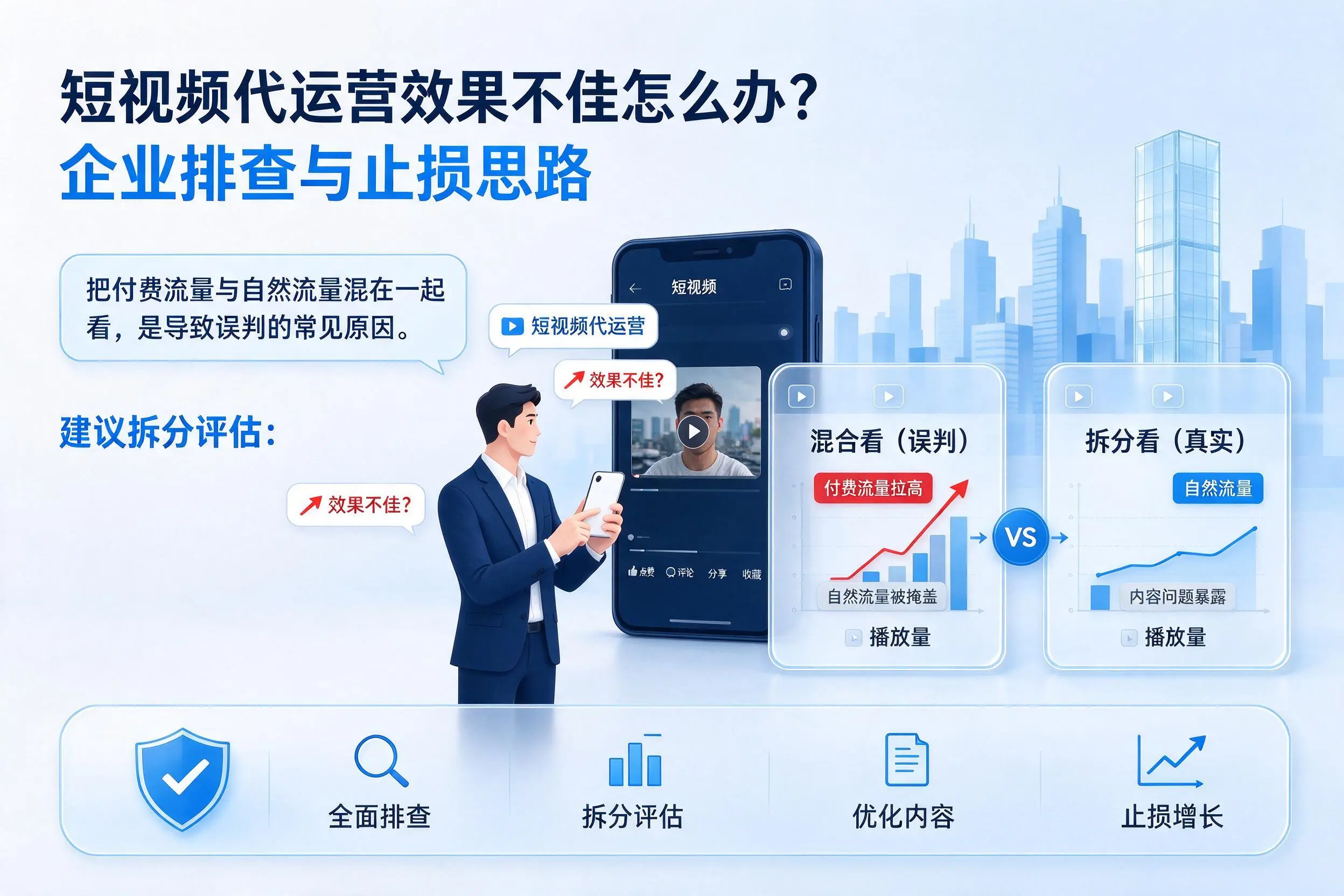 短视频代运营效果不佳怎么办？临夏企业排查与止损思路