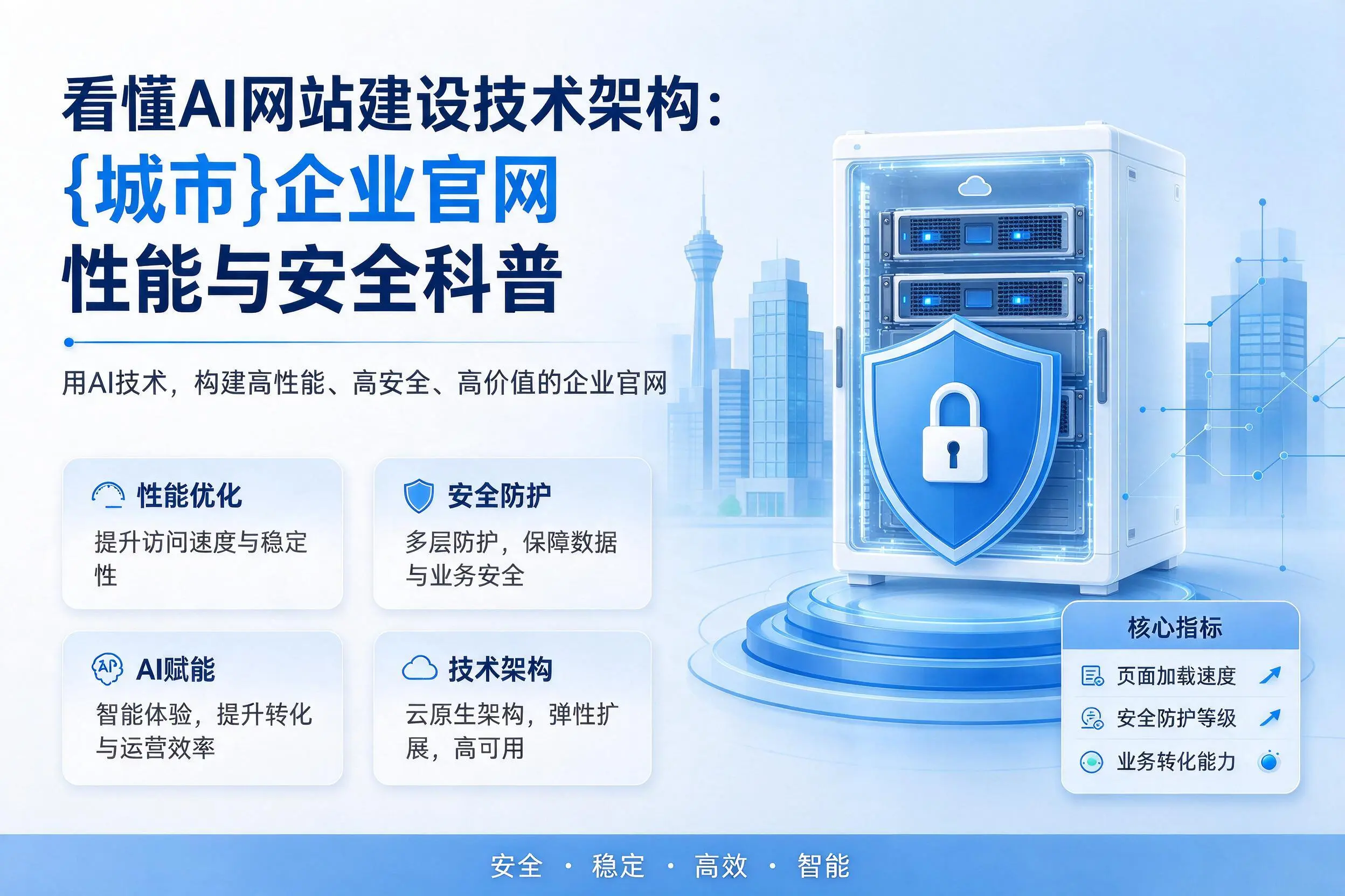 看懂AI网站建设技术架构:临夏企业官网性能与安全科普