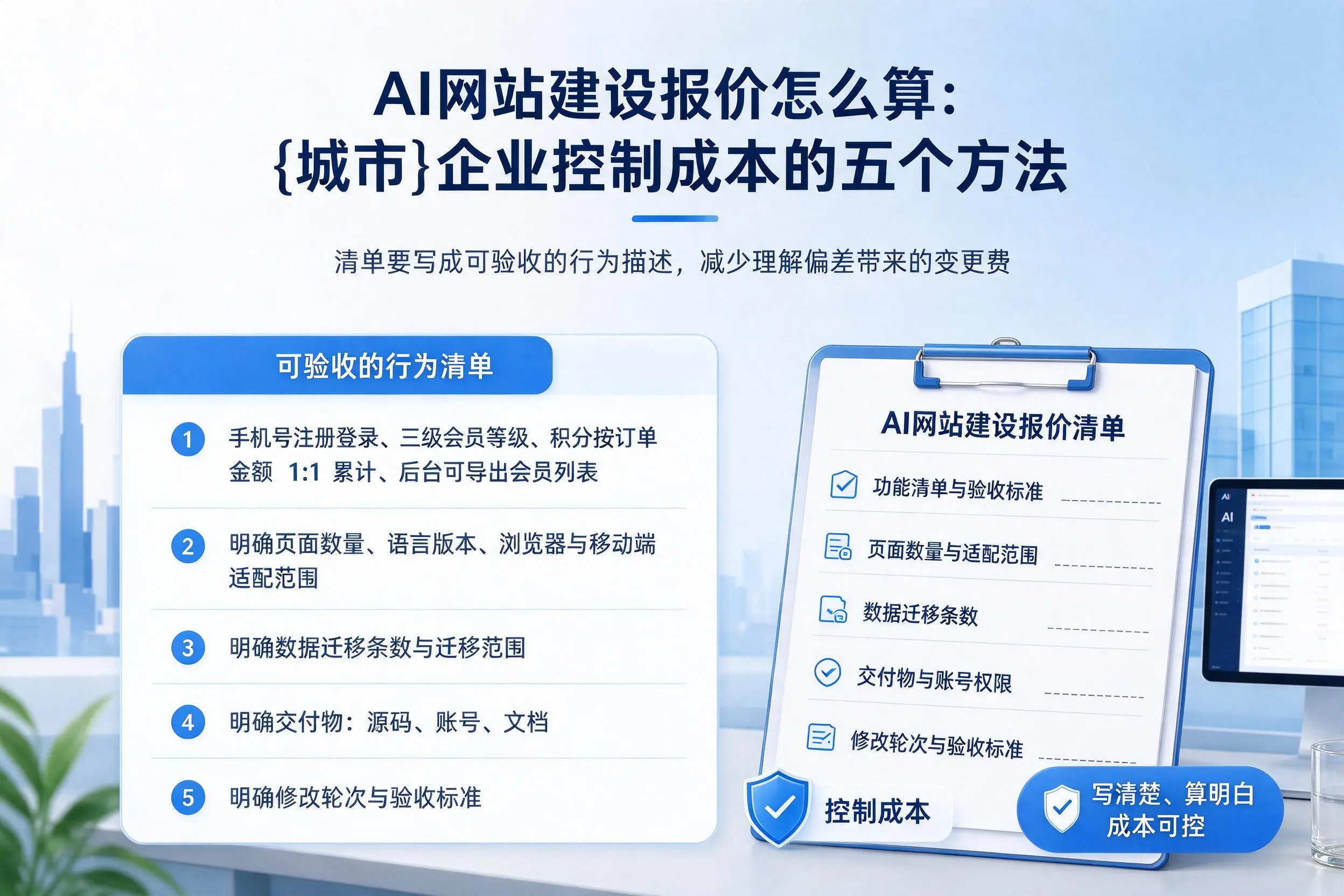 AI网站建设报价怎么算：临夏企业控制成本的五个方法